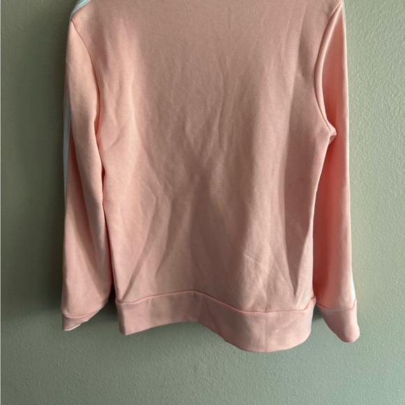 Adidas solid Pink active wear pullover sweatshirt with side stripes - size small - Picture 4 of 4